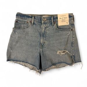 Abercrombie & Fitch Blue Distressed Jean Shorts